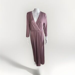 Mother Bee Maternity Mauve Dress Sz large